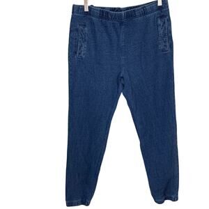 Roots Unisex Denim Midweight Drawstring Jean Joggers Pants M-030 Size Medium